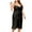 Black, variant on Women's Plus Size Satin Nightgowns Ruched Sleep Dress Spaghetti Strap Silk Dress Sleepwear Cowl Neck Pajama Dress