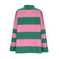 thumbnail image 4 of Jsaierl Zip Mock Neck Sweatshirts for Women Loose Fit Color Blocked Sweatshirts Striped Casual Long Sleeve Pullover Tops, 4 of 5