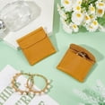 thumbnail image 5 of 2pcs Leather Ring Pouch Engagement Pouch Proposal Ring Pouch with Lid Wedding Ring Protector Travel Ring Holder Coin Pouch Small Pouch for Jewellery Storage 2.3x2.2 Sandy Brown, 5 of 6