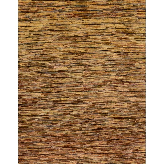 Ahgly Company Machine Washable Indoor Rectangle Abstract Saddle Brown Area Rugs, 8' x 10'