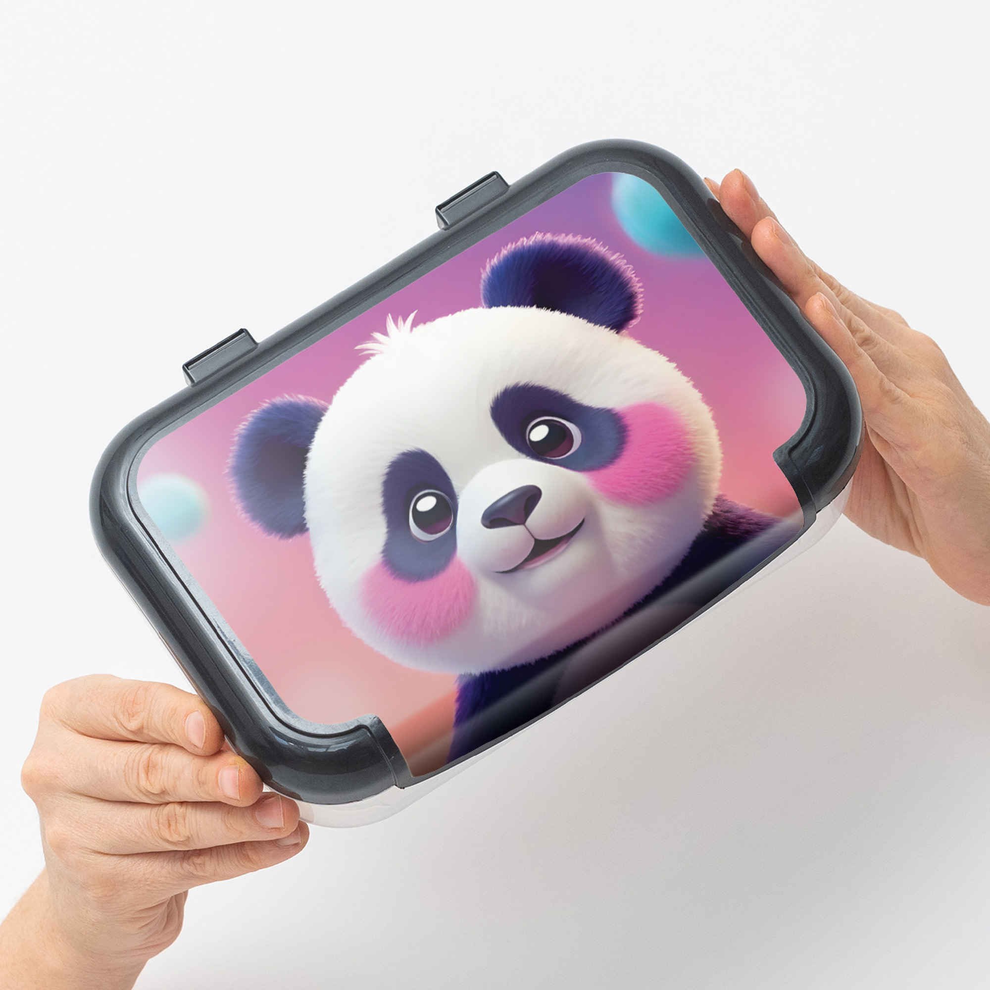 ZIPIT Recycled Plastic Pencil Box Blushing Panda, Large Capacity photo 8