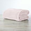 thumbnail image 4 of Great Bay Home Velvet Plush Fleece Solid Warm and Cozy Bed Blanket  (Twin, Pale Pink), 4 of 5