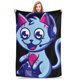 thumbnail image 1 of Manta con diseño de hombre gato y salsa, para decoración de habitación, manta de franela para cama y sofá, 40 x 30 pulgadas, 1 of 4