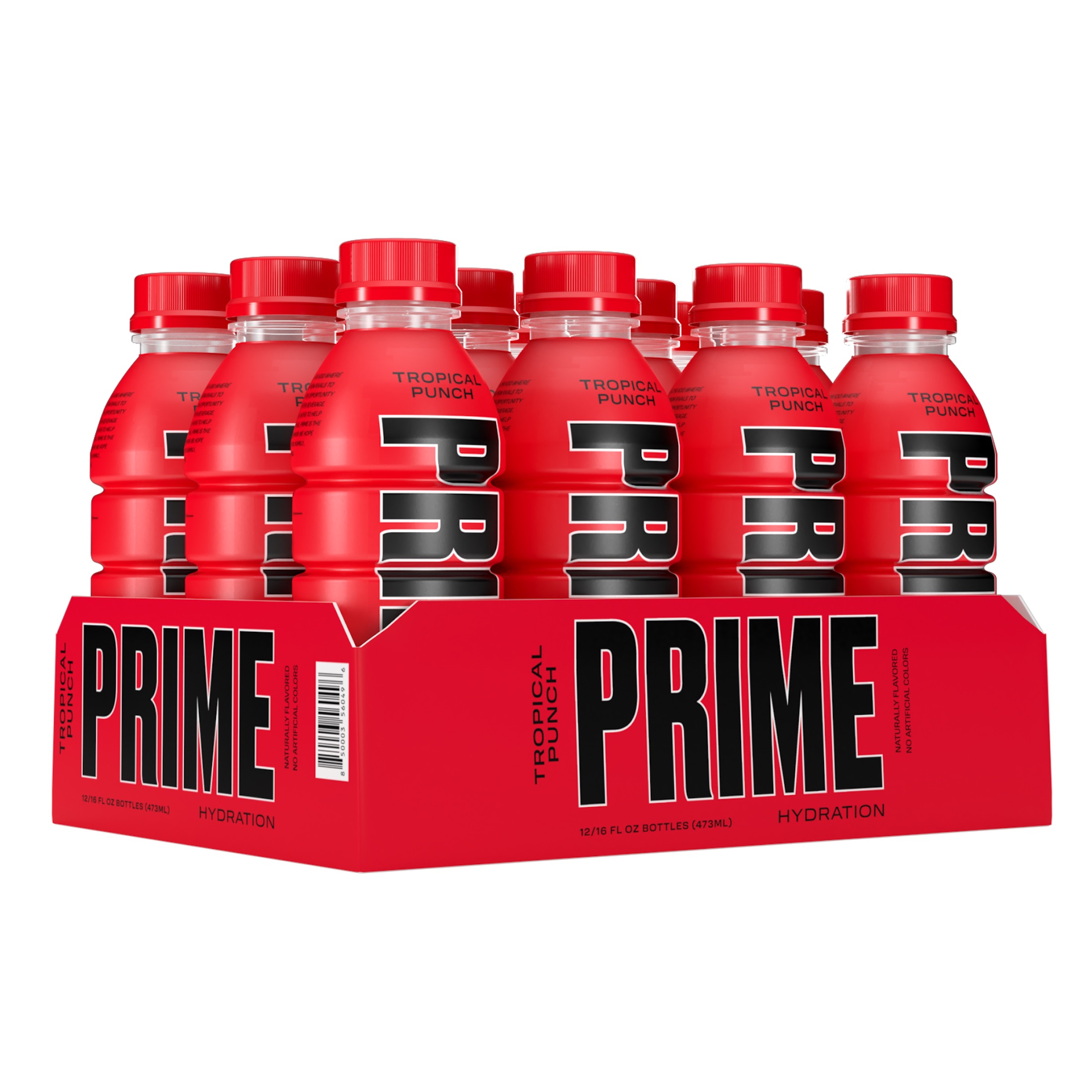 Prime Hydration with BCAA Blend for Muscle Recovery Tropical Punch (12 Drinks, 16 fl oz. Each) - image 3 of 4