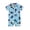 Sky Blue, variant on Aojekbee Kids Boys Summer Swimwear Casual Tractor/Fish Print Short Sleeve Zipper Rash Guard Swimsuit Beachwear Bathing Suit