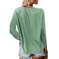 thumbnail image 3 of TEMOFON Fall Tops for Womens Long Sleeve T Shirts Casual Comfy Tops Trendy T-Shirts with Pocket Side Slits Crew Neck Women Pullover Sweatshirts, 3 of 4