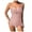 Pink, variant on QHFBli Women's Push Up Wrap Front Swimsuit One Piece Tummy Control Bathing Suits Bandeau Twist Swimwear