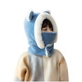 thumbnail image 3 of 3 in 1 Beanie Hats Scarf Mask for Boys Girls Cute Bear Hooded Balaclava Pullover Face Cover Head Soft Comfy Winter Warm Plush Hat, 3 of 3