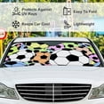 thumbnail image 5 of Car Windshield Sunshade Blocks Sun Visor Protector Colorful Footballs Foldable Sun Shield For Vehicle Car Truck SUV Van 51x27.5 inches Keep Vehicle Cool, 5 of 6
