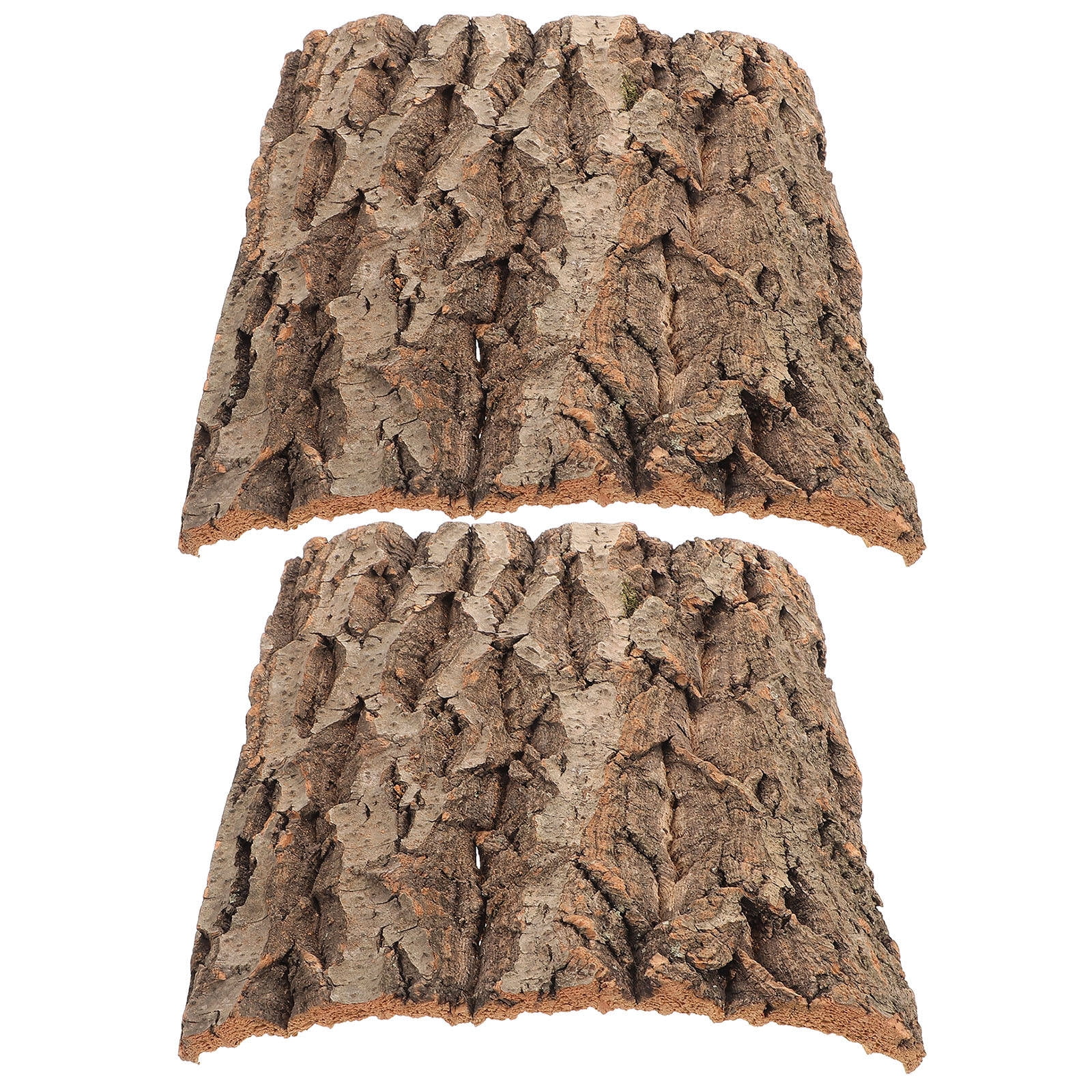 ELAYARD 2Pcs Soft Cork Bark Backdrop for Reptile Climbing Wall and Tank Decoration
