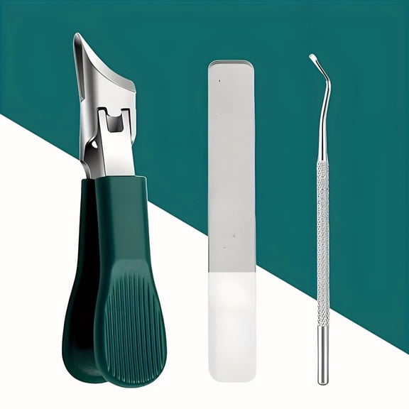 Heavy-Duty Toenail Clippers, Wide Jaw Stainless Steel Nail Clipper Set for Thick & Ingrown Toenails
