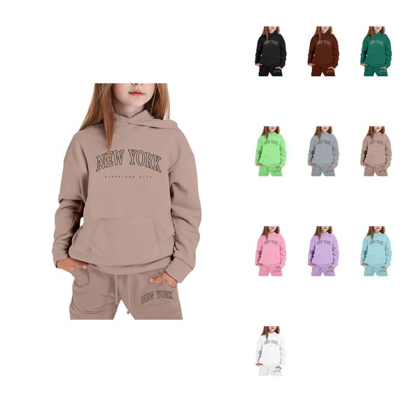 Girls Outfits Hoodies Letter Print Sweatshirt, Stylish Comfortable Long Sleeve Pullover, Everyday Wear Preppy Graphic Design