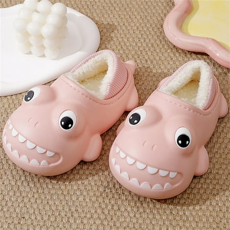 

dyfzdhu childrens girl cotton slippers cute stereoscopic cartoon animals warm indoor non slip home cotton slippers
