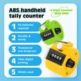 thumbnail image 2 of SDARMING Colour Counters, Tally 4-dight Clicker Counter, ABS Handheld Counters Clicker for Counting, Golf, Scoring, Knitting, 2 of 6