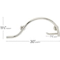 thumbnail image 2 of Seachrome 30" Lifestyle & Wellness® Pismo Curved Bathroom Shower Grab Bar with Toilet Paper Holder Bar, Left-Handed, Polished Finish, 2 of 8