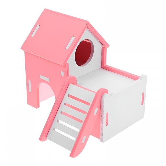 LAMIRO Guinea Pig Hideout House with Ramp Small Animal Habitat