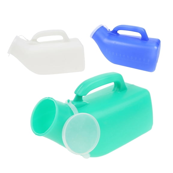 WETLA 1000 ML Male Urinal with Cap Reusable Plastic Men Elderly Urinal Accessories for Home