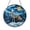 Acrylic 3.5 Inch, variant on Stained Glass Wolf Winter Scene Window Hanging Art2401