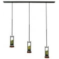 thumbnail image 5 of Meyda 141348 72 in. Grand Terrace Jadestone 3 Light Island Pendant, Solar Black & Cherry Wood, 5 of 5