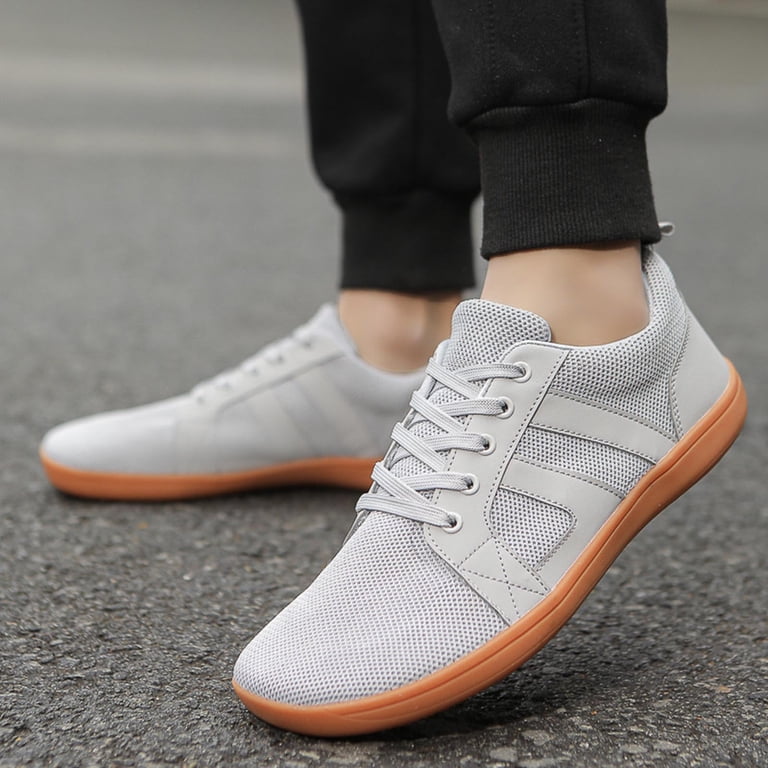 〽️Closed Toe Loafers Sneakers Men\'s White Mesh Slip On Lace-up Soft Sole mens shoes mesh breathable non slip white sneakers mens - Temu main image 2