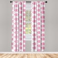 thumbnail image 2 of Ambesonne Cherry Blossom Curtains, Sakura Flowers Art, Pair of 28"x84", Soft Pink White, 2 of 4