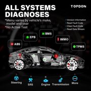 Topdon AD800BT Wireless OBD2 Scanner - 28+ Service Resets, Lifetime Updates, Full System Diagnostic Tool for Cars, Trucks & SUVs