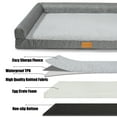 thumbnail image 3 of Exclusivo Mezcla Orthopedic Pet Bed for Large Dogs 42"X28", L Shaped Waterproof Dog Beds with Removable Washable Cover, Gray, 3 of 7