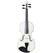 4/4 Acoustic Violin Set, Handmade Student Acoustic Violin Beginner Pack ith Carrying Case,Bow and Rosin (White)