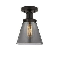 Innovations Lighting - Cone - 1 Light Semi-Flush Mount In Industrial Style-8.25