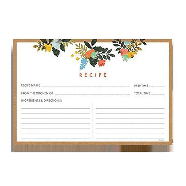 Cartes de Recettes de Mariage Recto-Verso Cartes de Recettes de Cuisine Cartes de Recettes Vert Sauge Cartes de Notes pour Mariage