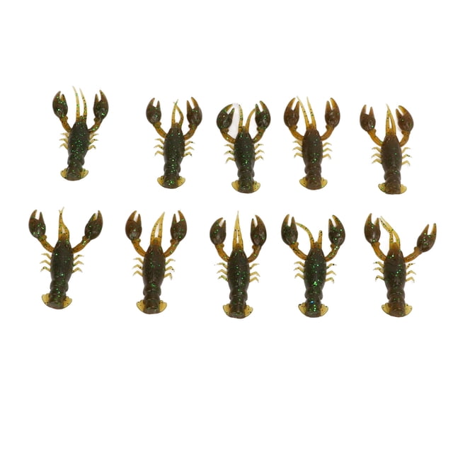 Crawdad Soft Bait Artificial Soft Shrimps Fishing Lure Fishing Lures 10pcs Soft Fishing Lure Crawdad Bait PVC Shrimp Artificial Soft Lure Baits For Bass Fishing
