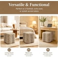 thumbnail image 7 of Casa Pura Furniture Clover-Shaped Ottoman, Velvet, Light Leopard Taupe, 250 lb Capacity, 15.7 in, 1-Count, 7 of 7