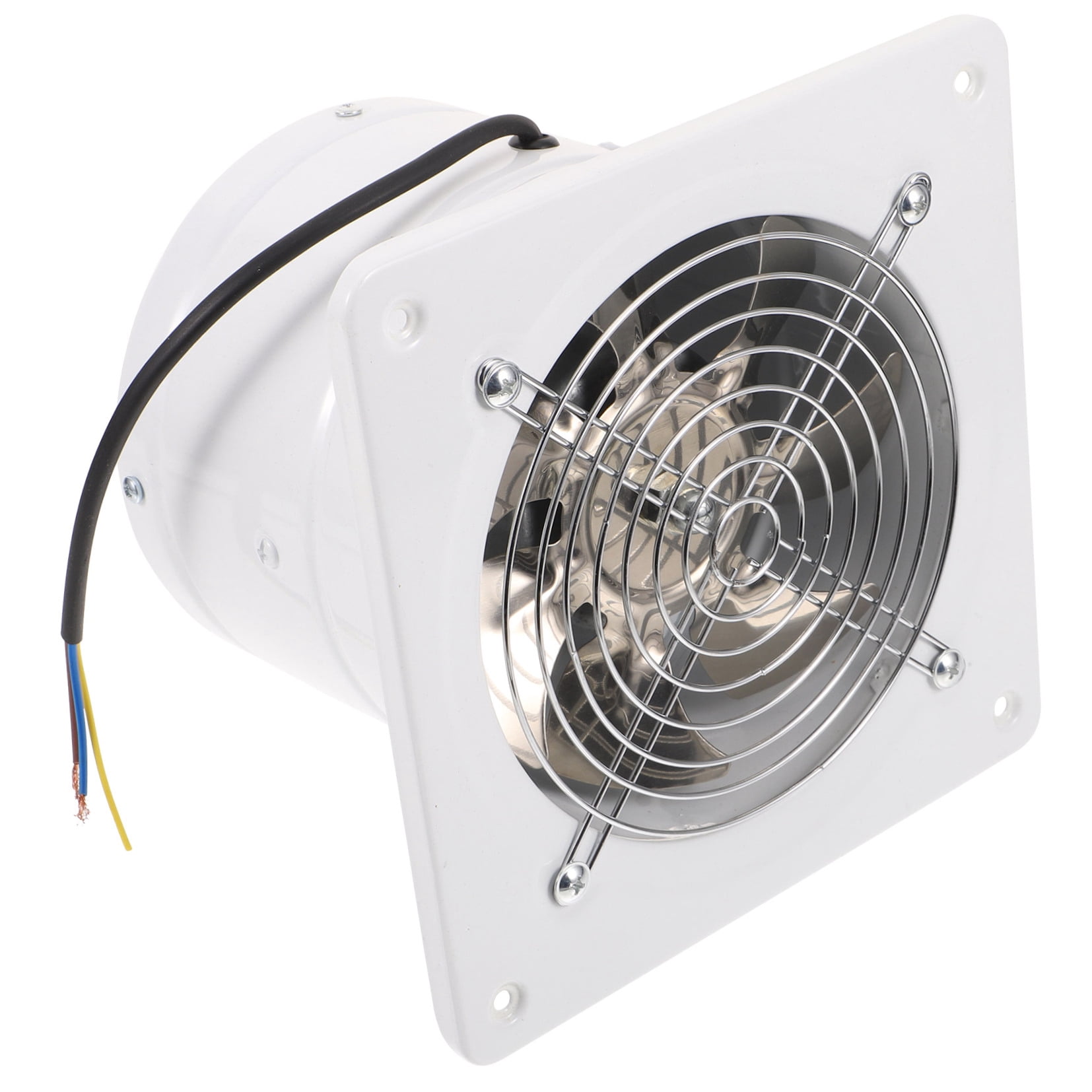 ELAYARD White Stainless Steel Exhaust Fan for Kitchen & Bathroom Ventilation, Quiet , Energy Efficient Design