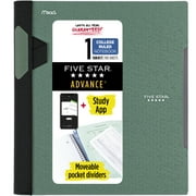 Five Star Advance Notebook Plus Study App, 1 Subject, College Ruled, 8 1/2" x 11", Seaglass (820012I-WMT)