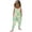 Green, variant on Kids Girl Daisy Print Sleeveless Jumpsuit with Pockets Green Summer One-Piece Outfit,Size 3 T