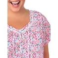 thumbnail image 6 of Aria Short Sleeve 100% Cotton Cropped Pajama Set with Pockets, Women’s Sizes XS-4X, 6 of 8