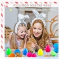 thumbnail image 5 of 4 Inch Large Fillable Plastic Easter Eggs Empty, Flat Bottom Reusable Colorful Eggs for Easter Egg Hunt Yard Party Basket Stuffers, 5 of 8