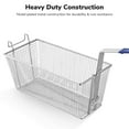 thumbnail image 6 of WeChef 2Pcs Deep Fryer Baskets with Non-slip Handle 13" x 6 5/16" x 5 7/8" Nickel Plating Heavy Duty Construction Deep Fryer Basket for Commercial Restaurant Kitchen Blue, 6 of 10