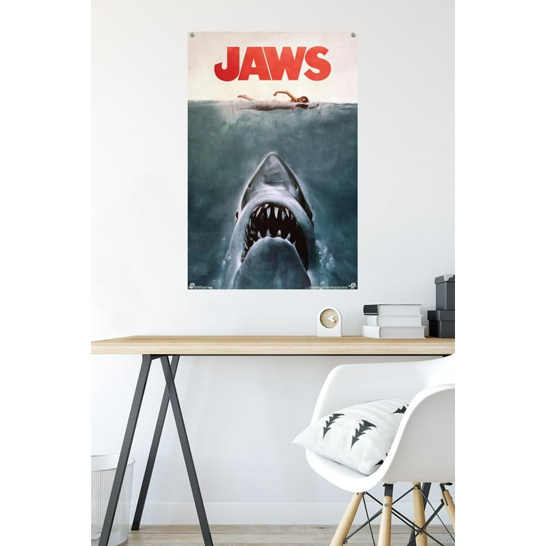 Jaws - One Sheet Wall Poster with Push Pins, 22.375