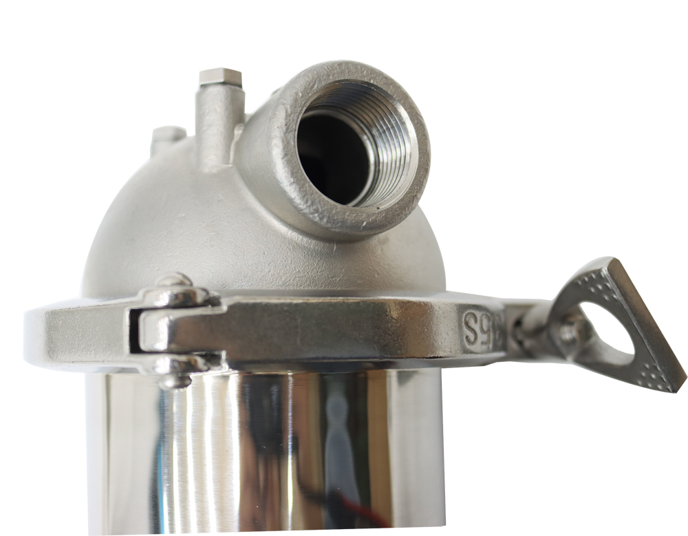 Corrosion-resistant 304 Stainless Steel 145psi Pressure Filter Housing for 10"L Cartridges 3/4"NPT w/Bracket