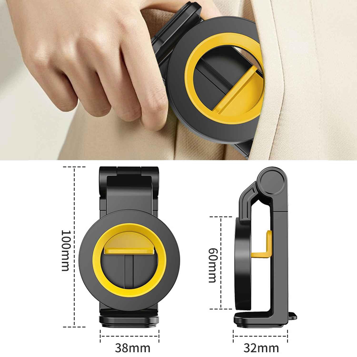 Magnetic Airplane Phone Holder for Magsafe, Phone Mount Compatible with iPhone 17 Air 16 15 14 Plus 13 12 Pro Max Mini Magsafe Case, Travel Essentials Must Have Accessories for Flying