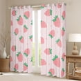 thumbnail image 3 of Feelyou Girly Pink Strawberry Black Out Curtains, Kawaii Stars Print Curtains Pack of 2 (42x63 Each), Teens Kids Girls Women Bedroom Curtains, Blackout Curtains Room Decor, 3 of 7