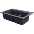 thumbnail image 4 of Transolid Radius 33in x 22in silQ Granite Drop-in Double Bowl Kitchen Sink with 5 CABEF Faucet Holes, In Grey, 4 of 4