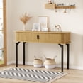 thumbnail image 3 of Danolapsi Fluted Console Table with Storage,Wood Sofa Table with Sliding Door,Entryway Table with Storage Space for Living Room,Couch,Hallway,Foyer, 3 of 7