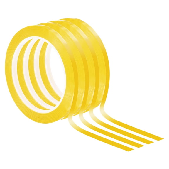 Uxcell 1/4" Whiteboard Tape Thin Dry Erase Tape, Dark Yellow, 4 Pack