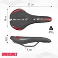 thumbnail image 2 of Asiento para bicicleta MTB Mariluz WL-1138-1 Negro Rojo, 2 of 10