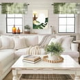 thumbnail image 4 of Abstract Art Valances for Windows, Retro Green Collage Oil Painting Texture Valance Window Treatment Rod Pocket Short Curtains Valances for Kitchen Bathroom 42"W x 12"L, 4 of 9