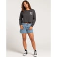 thumbnail image 4 of Salty Crew Women's Lateral Line Cropped Long Sleeve Tee T-Shirt (X-Small, Charcoal), 4 of 4