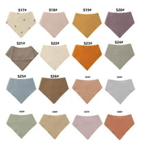 Acahhotxx Baby Bibs, Baby Toddler Cotton Bib Trendy Feeding Pocket Burp Girl Boy Infant Saliva Towel Decorative Solid Color Bibs Cloth