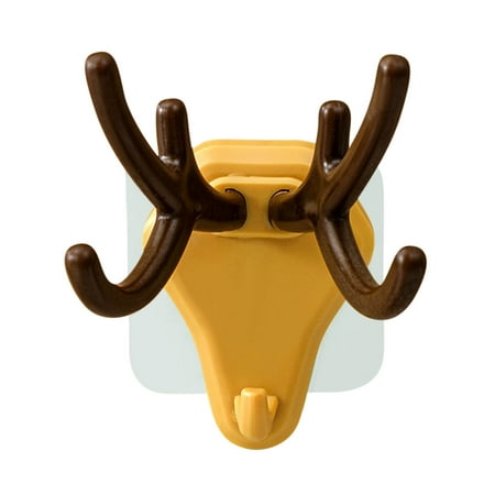 

Virmaxy Discount Antler Hook Free Punch No Key Sticky Hook For Kitchen Door Back Hook Bathroom Toilet Wall Hanger
